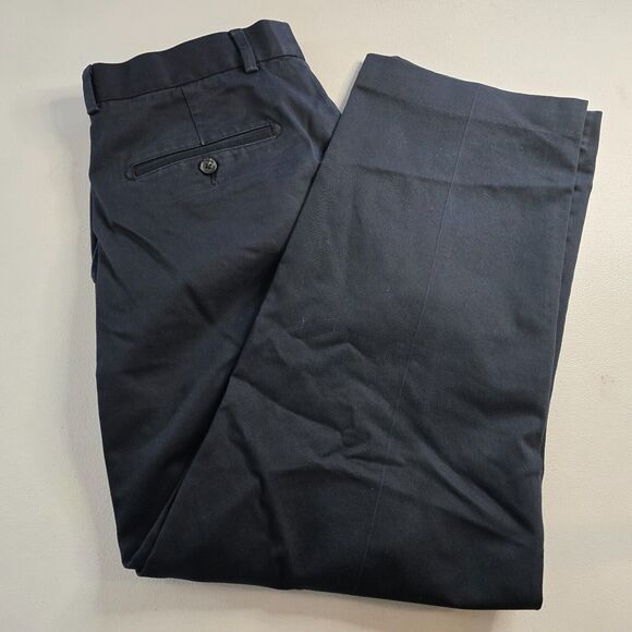 Nordstrom Chino Pants Men's 34 x 34 *** Dk Blue Straight Smartcare Wrinkle Free - Picture 11 of 16
